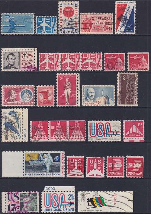 USA - good selection of Air Mail stamps LOT 2 (used)